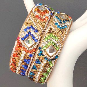 Multi bead bangle bracelets